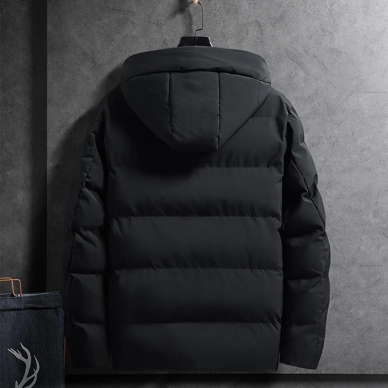 Hiver Loisirs Épaissir Chaud Veste Imperméable Parka Hommes Automne Nouveau Vêtements D'extérieur Coupe-Vent Chapeau À Capuche Parka Veste Hommes