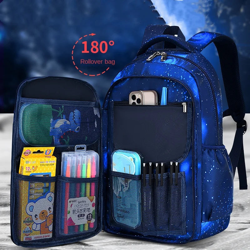 2024 New Waterproof Children School Bags For Boys Orthopedic Primary School Backpack Kids Schoolbag Book Bag Mochila Infantil