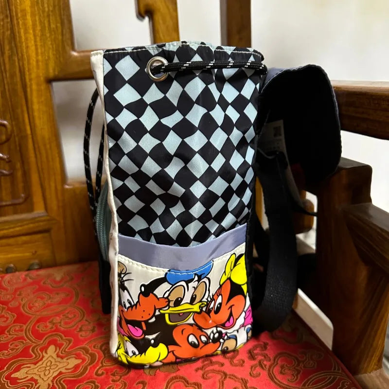 Sac à dos tendance Disney Mickey Mouse pour femme, cartable en toile Minnie, grande capacité, pour filles