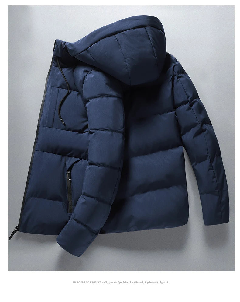 Hiver Loisirs Épaissir Chaud Veste Imperméable Parka Hommes Automne Nouveau Vêtements D'extérieur Coupe-Vent Chapeau À Capuche Parka Veste Hommes