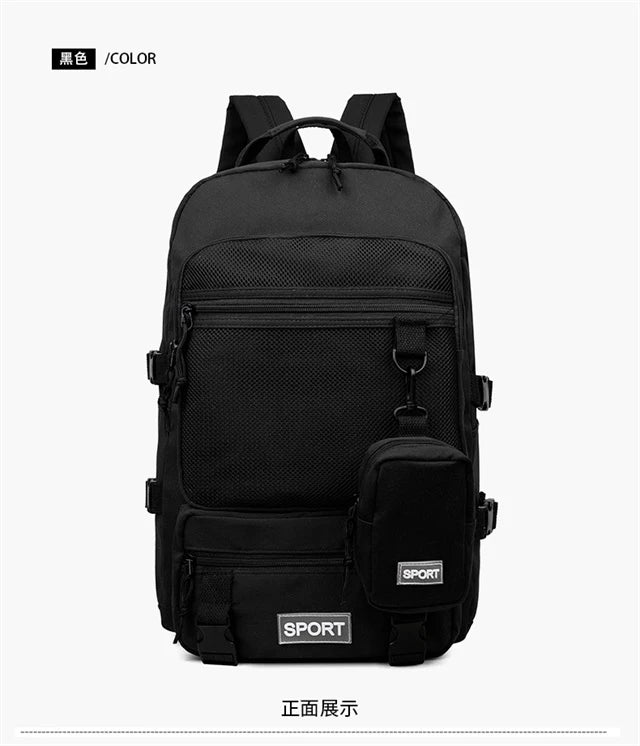 Hot Selling Solid Color Multi Kinetic Oxford Women's Backpack 2024 New Business Travel Sports High-capacity Men's Backpack