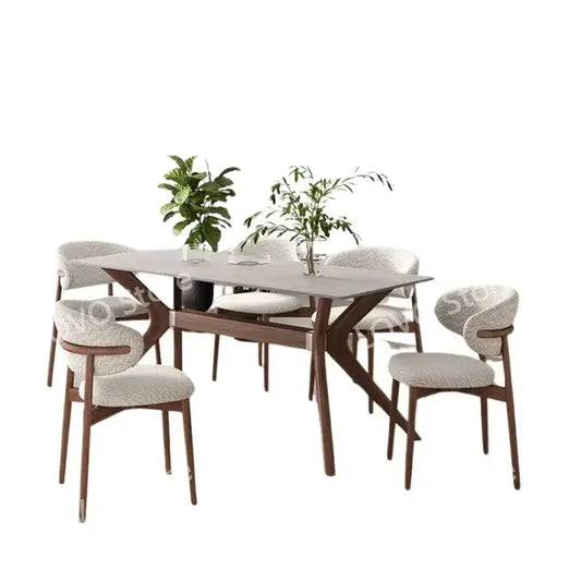 Nordic Mobile Dining Room Sets Armchair Foldable Design Chair  Table Set ModernHome Furniture DW