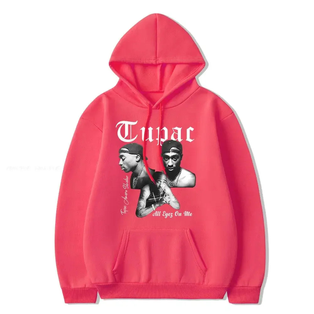 2024 nouveau sweat à capuche rappeur masculin et féminin 2D Tupac à la mode streetwear costume hip-hop Dalian