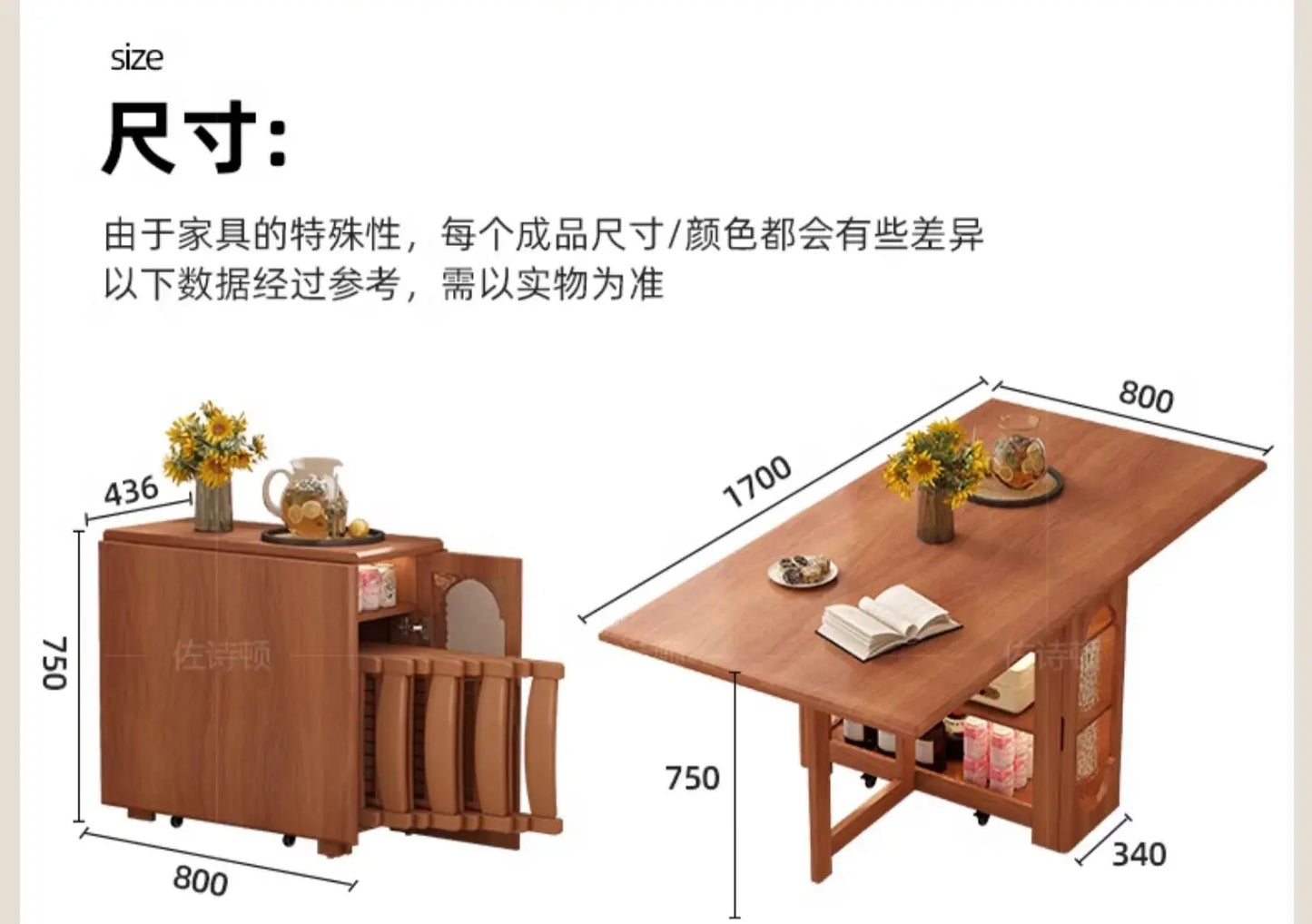 Wood Modern Dining Room Sets Extensible Space Saving Portable Chairs Folding Table Rectangular Mesa Plegables Home Furniture