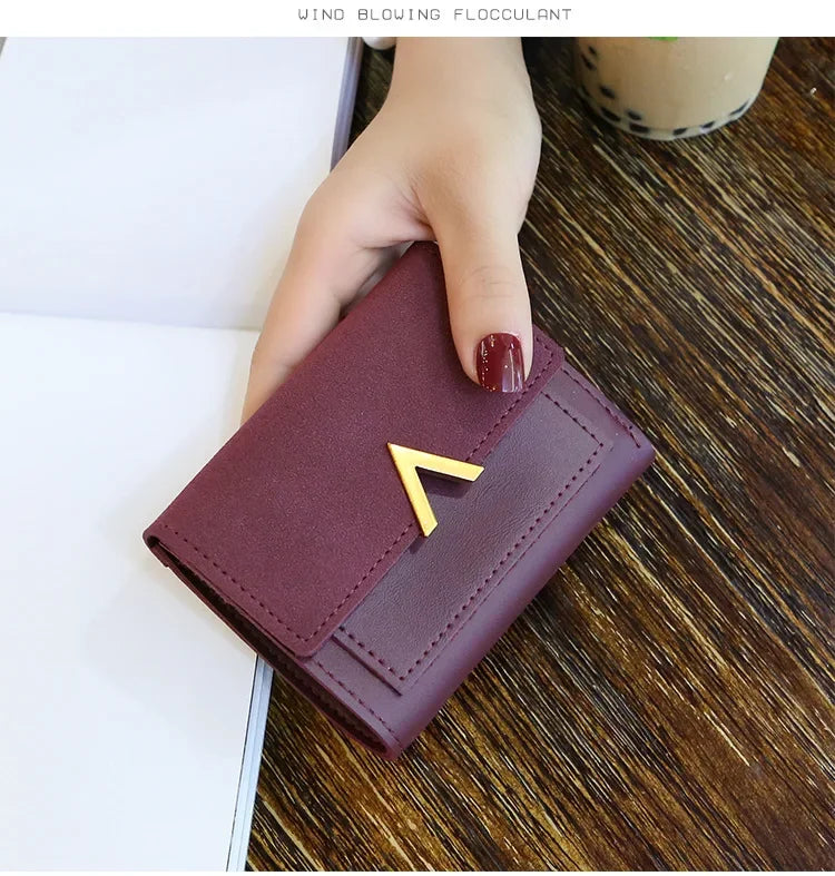 Leather New Women Purse Small Short Leather Wallet Luxury Brand Mini Female Fashion Wallets And Purse Credit Card Holder