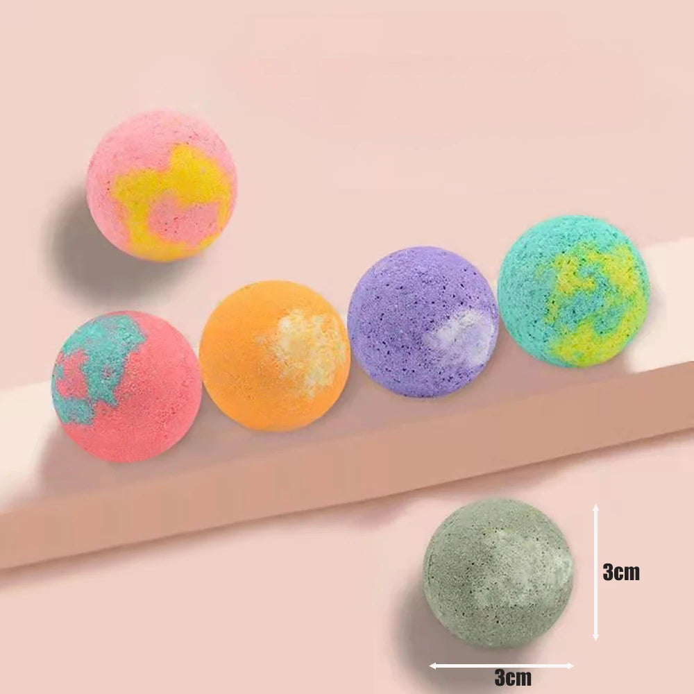 Lot de 12 petites bombes de bain moussantes pour le corps, soulagement du stress, exfoliantes, hydratantes, parfums, aromathérapie, SPA, boule de sel, soins de la peau