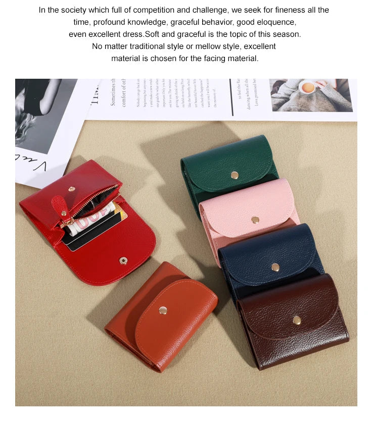 Practical Women's Small Card Wallet Simple and Fashionable Small Card Bag School Girls' Coin Wallet