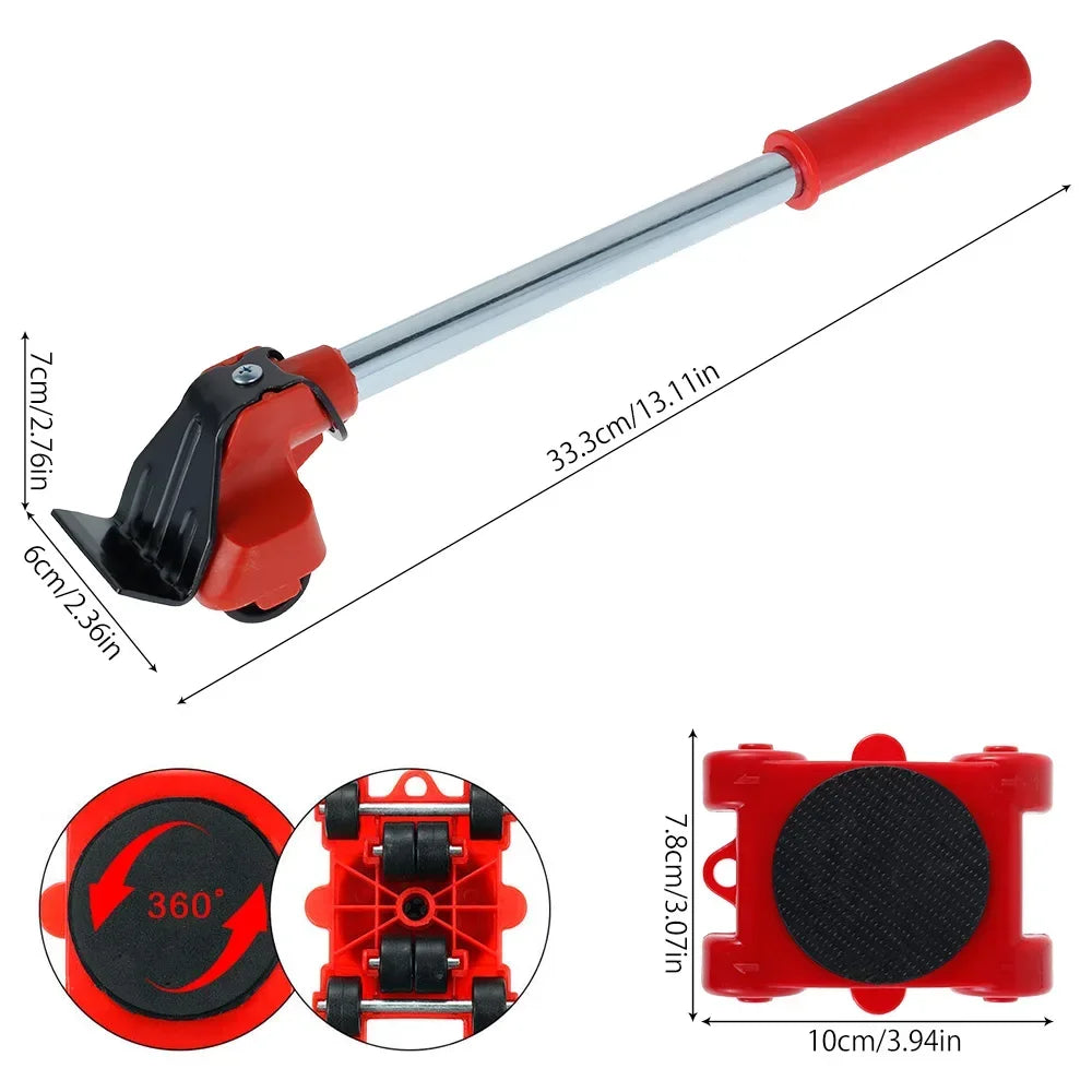 Furniture Moving Transport Roller Set Heavy Duty Furniture Lifiting Caster Tool Furniture Transport Lifter Sliders Roller Tool