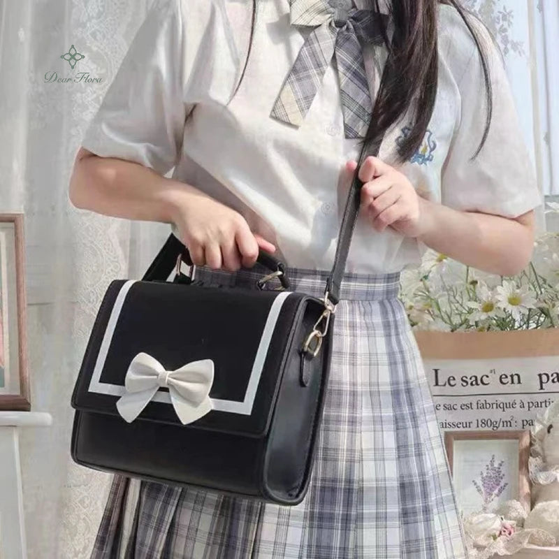 Sac à bandoulière transparent tendance pour femme, sac à main de style preppy japonais, sac à main tendance Kawaii JK polyvalent