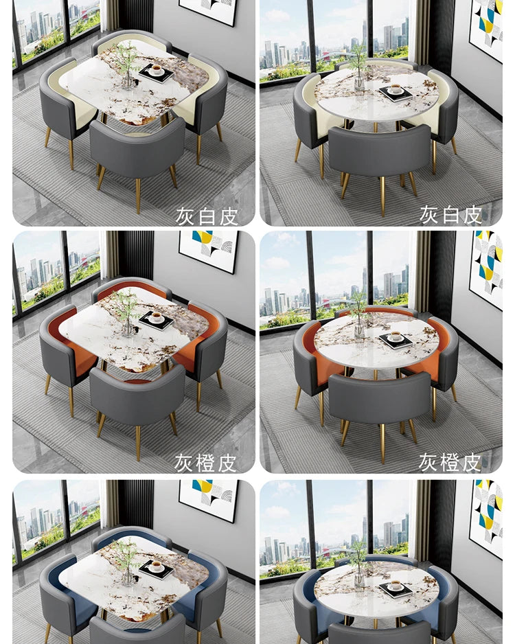 Small Balcony Dining Room Sets Mobile Restaurant Meeting Nordic Dining Room Sets Apartment Coffee Esstisch House Furnitures