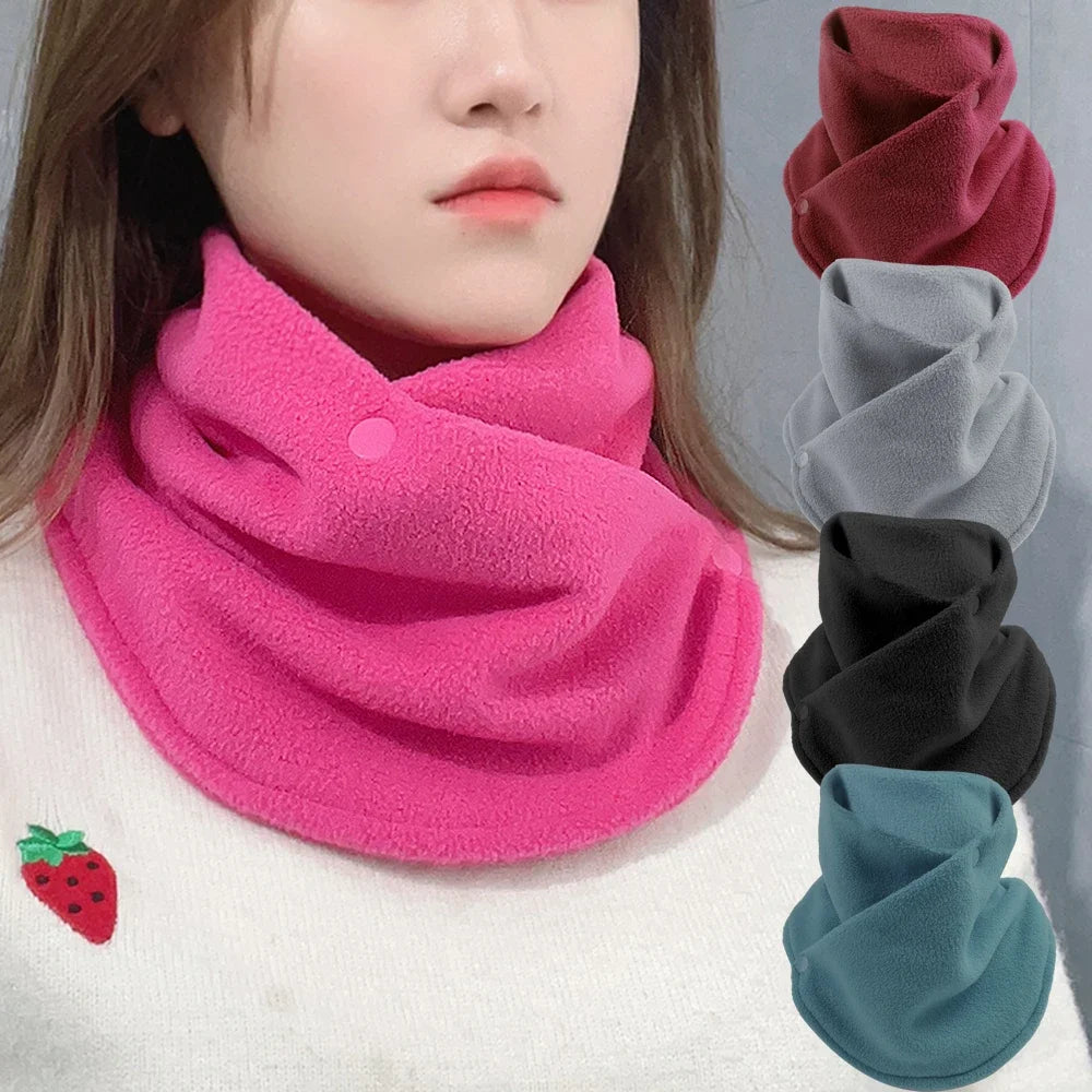 Women Winter Fleece Neck Scarf Thicken Warmth Autumn Neck Sleeve for Men Scarf Scarves Plush Double Layer Neckerchief Scarf Ring