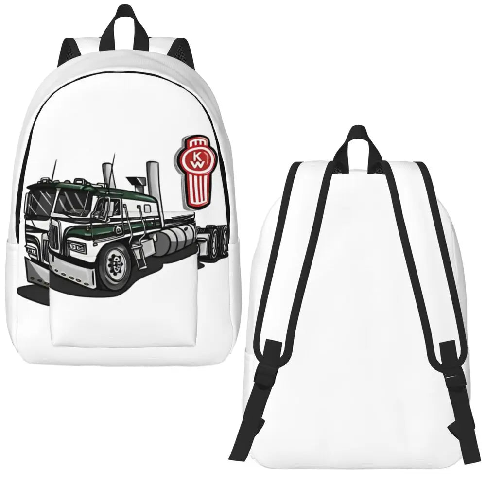 Kenworth Logo Casual Backpack with Pocket High School Business Daypack for Men Women Laptop Computer Canvas Bags