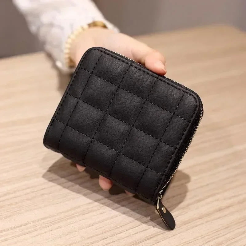 New Women Small Wallet Ladies Mini Solid Wallet Cute Girl Short Zipper Pu Leather Coin Purse Female Hand Wallet