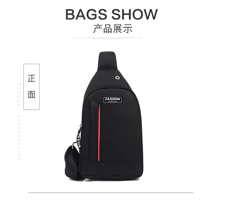 Men Fashion Multifunction Shoulder Bag Crossbody Bag On Shoulder Travel Sling Bag Pack Messenger Pack Chest Bag For Male