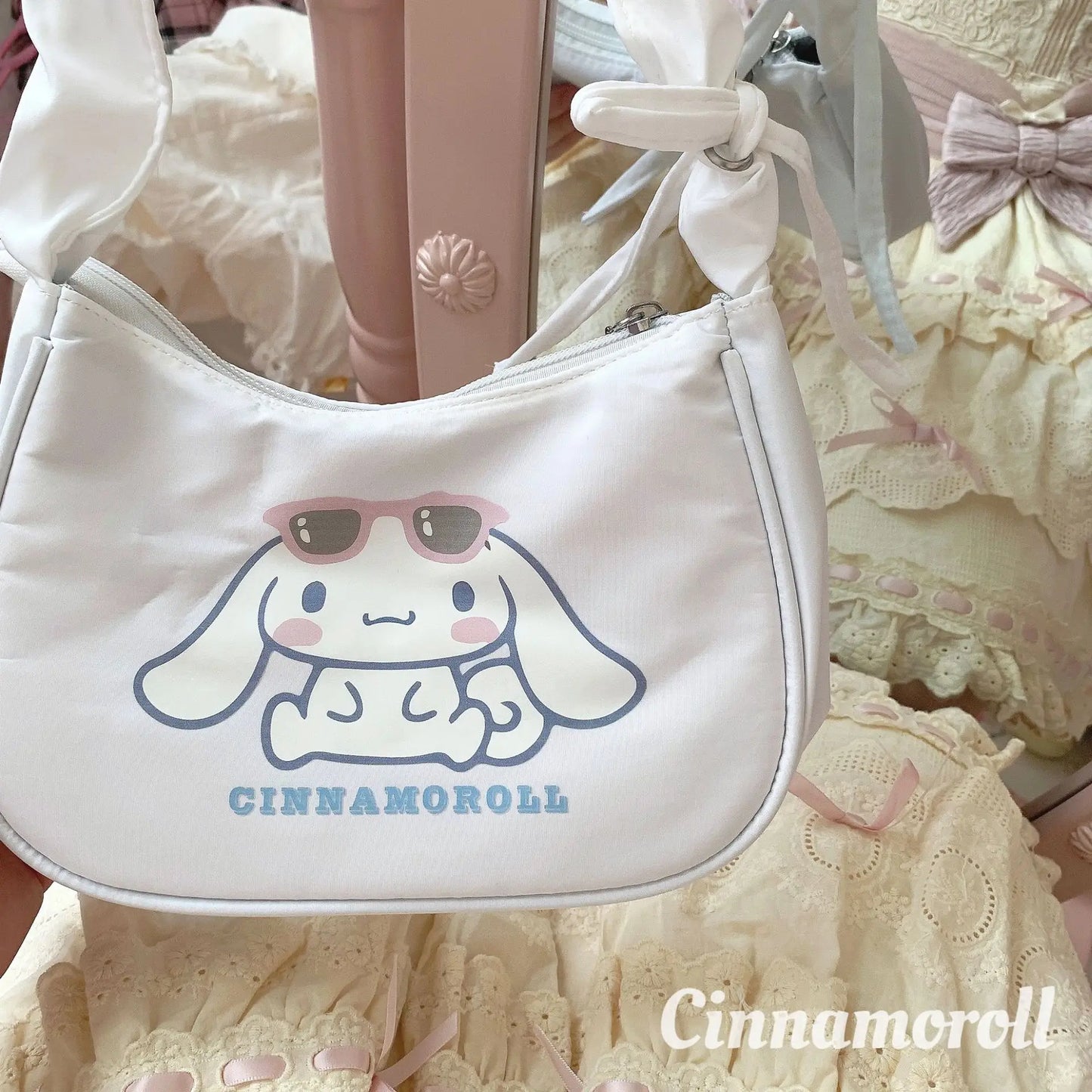 Sanrio Hellokitty Kuromi Cinnamorol Mymelody Pochacco Armpit Bag Kawaii Shoulder Bag Casual Allmatch Tote Women Commuter Handbag