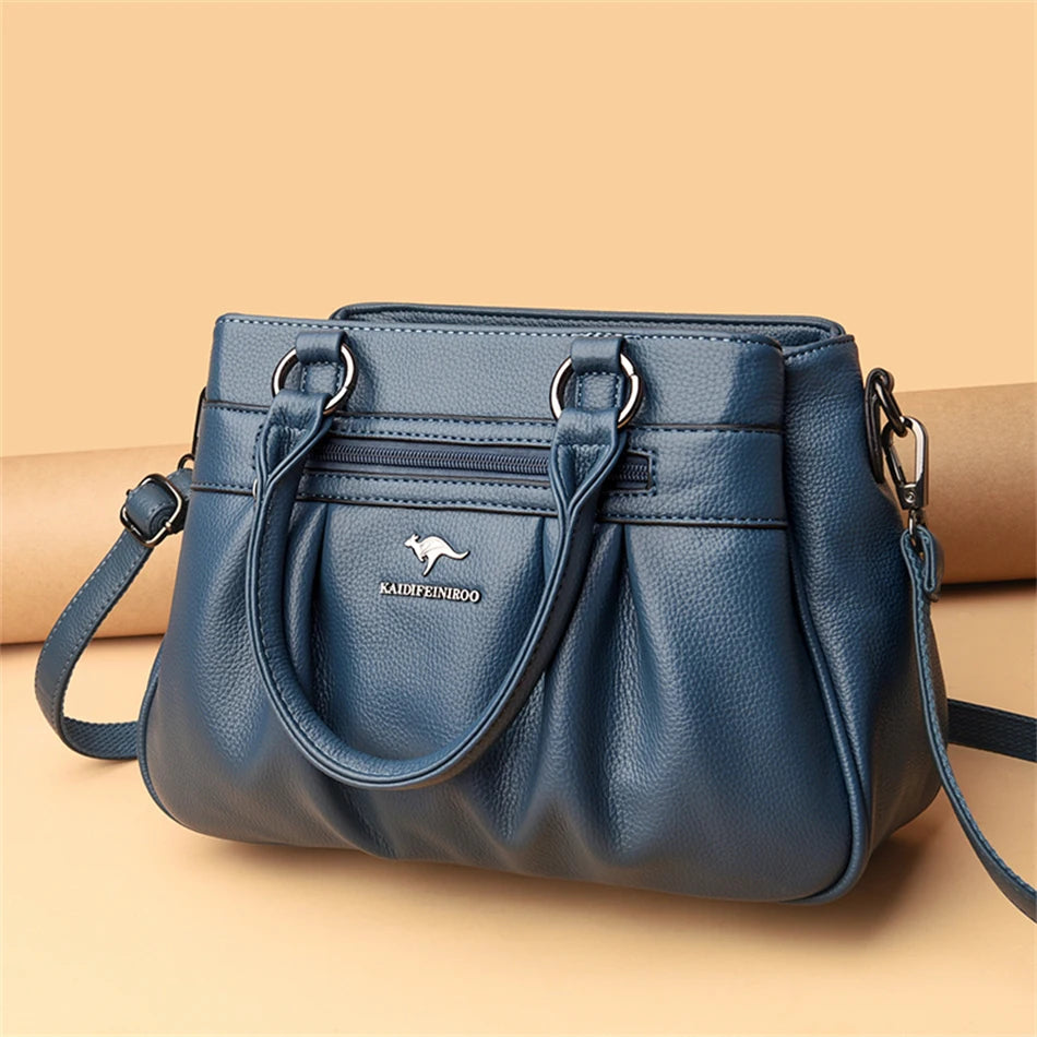 Luxury Handbags Women Bags Designer 3 Layers Leather Hand Bags Big Capacity Tote Bag for Women Vintage Top-handle Shoulder Bags