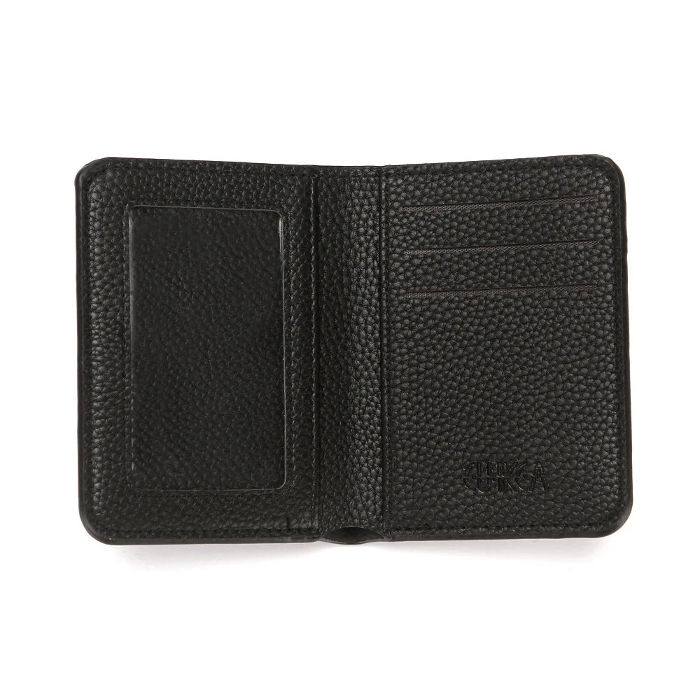 2022 New Ultra-thin Soft Wallet Pu Leather Lychee Grain Mini Credit Card Wallet Men's Card Case Men's Short Bill Card Case