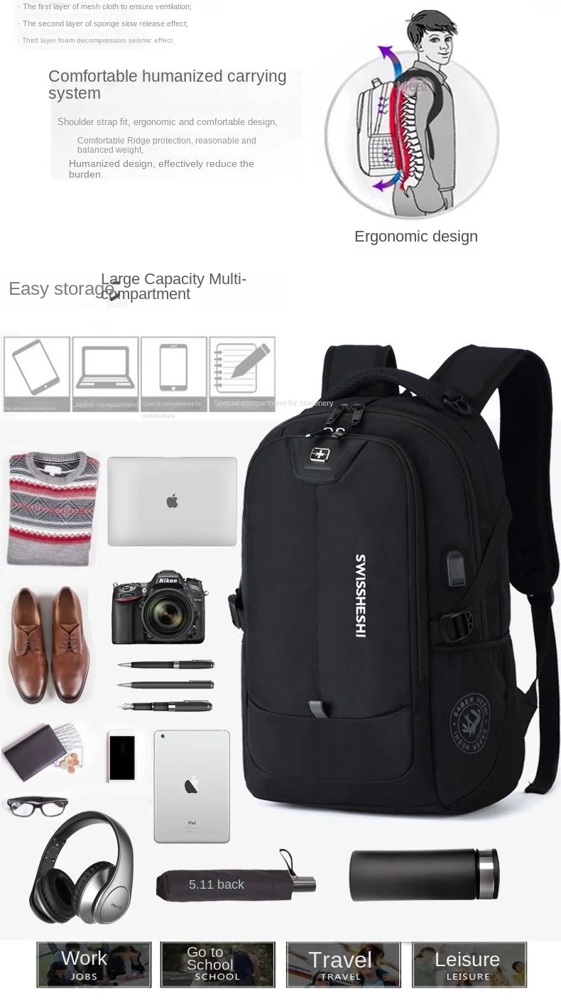 Promotion Swiss Army Knife Business  Boy Travel Bag Swiss Army Knife Backpack Men Backpack Middle Schoolbag Women Computer Bag