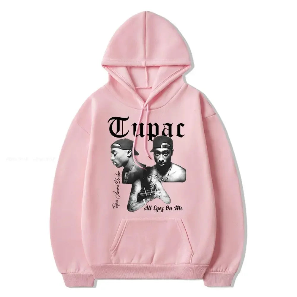 2024 nouveau sweat à capuche rappeur masculin et féminin 2D Tupac à la mode streetwear costume hip-hop Dalian