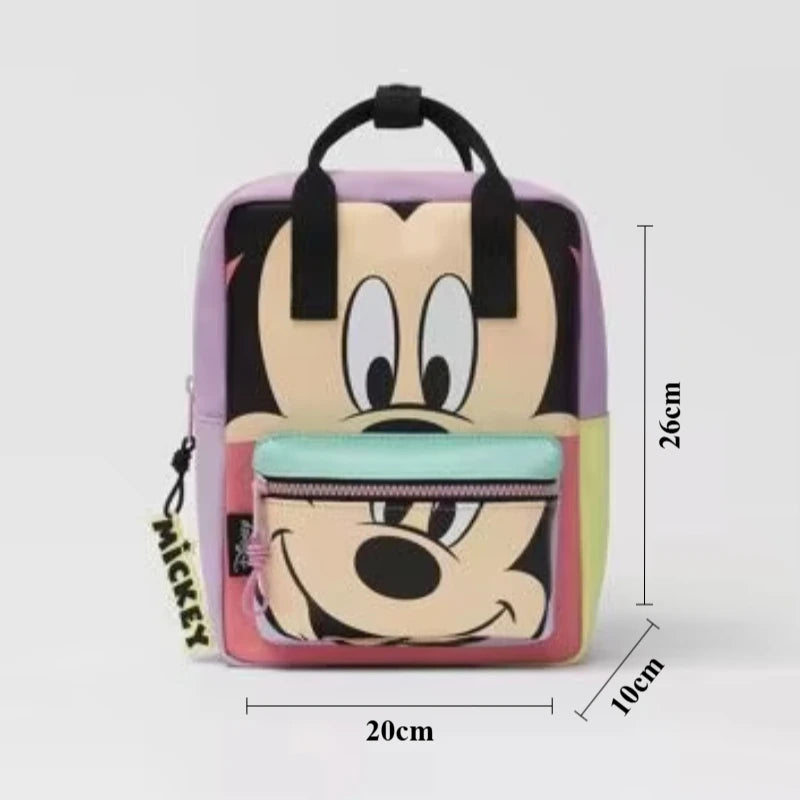 Sac à dos tendance Disney Mickey Mouse pour femme, cartable en toile Minnie, grande capacité, pour filles