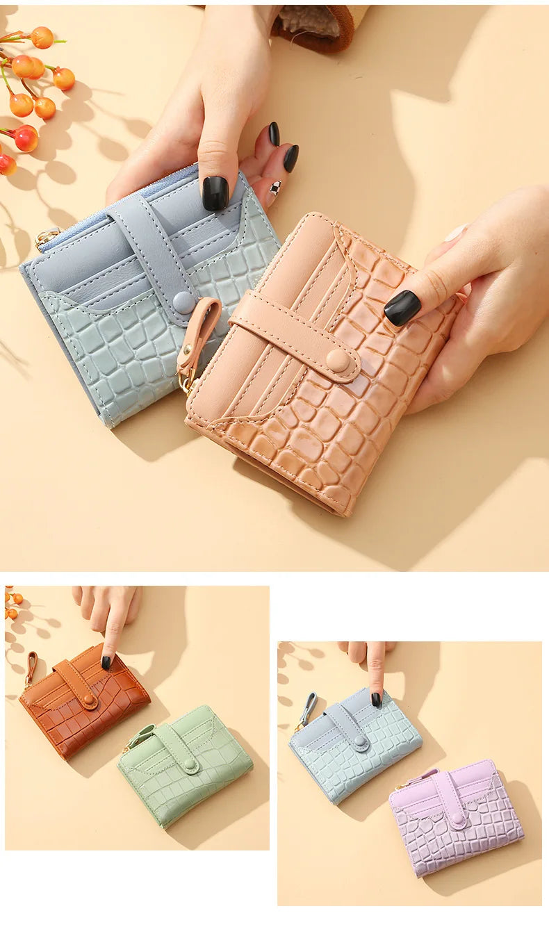 Women Short Wallet Small Fashion Luxury Brand Leather Purse Ladies Card Bag for Women Clutch Female Purse Money Clip Wallet 2023