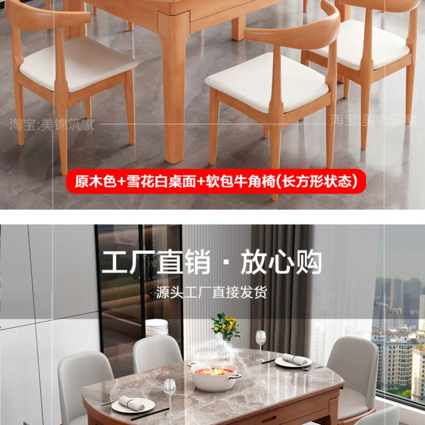 Extendable Dining Table Sets Chairs Cabinets for Living Room Glass Garden Furniture Portable Folding Comedores 4 Sillas Ofertas