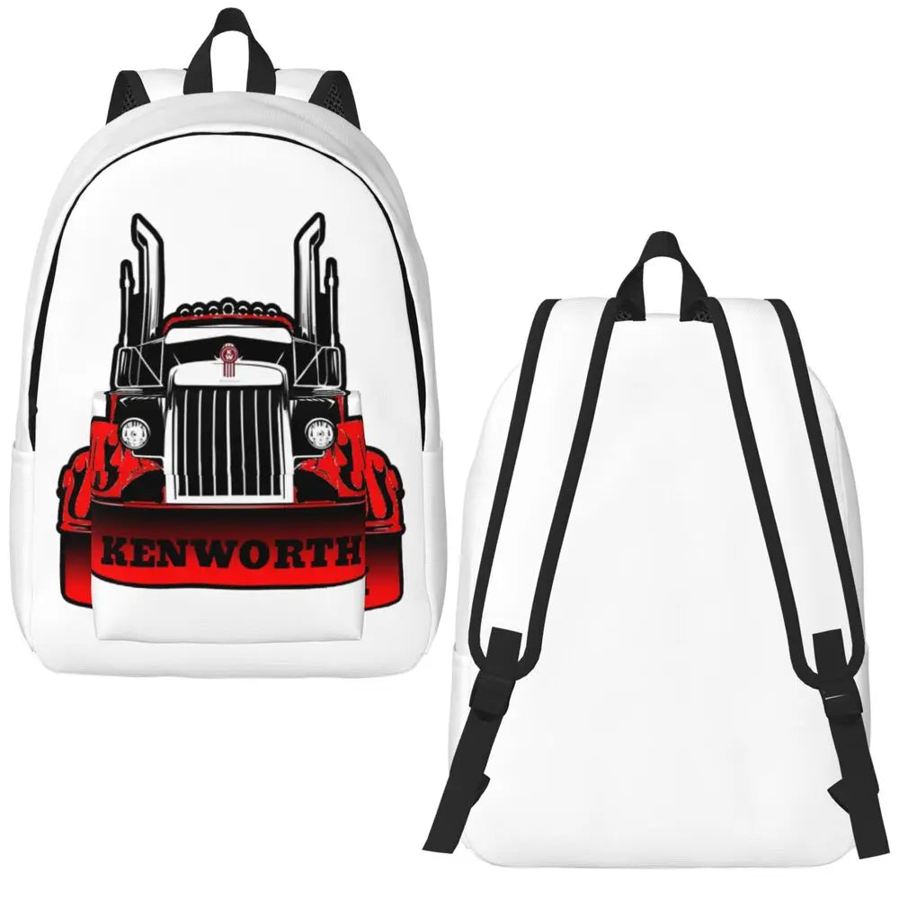 Kenworth Logo Casual Backpack with Pocket High School Business Daypack for Men Women Laptop Computer Canvas Bags