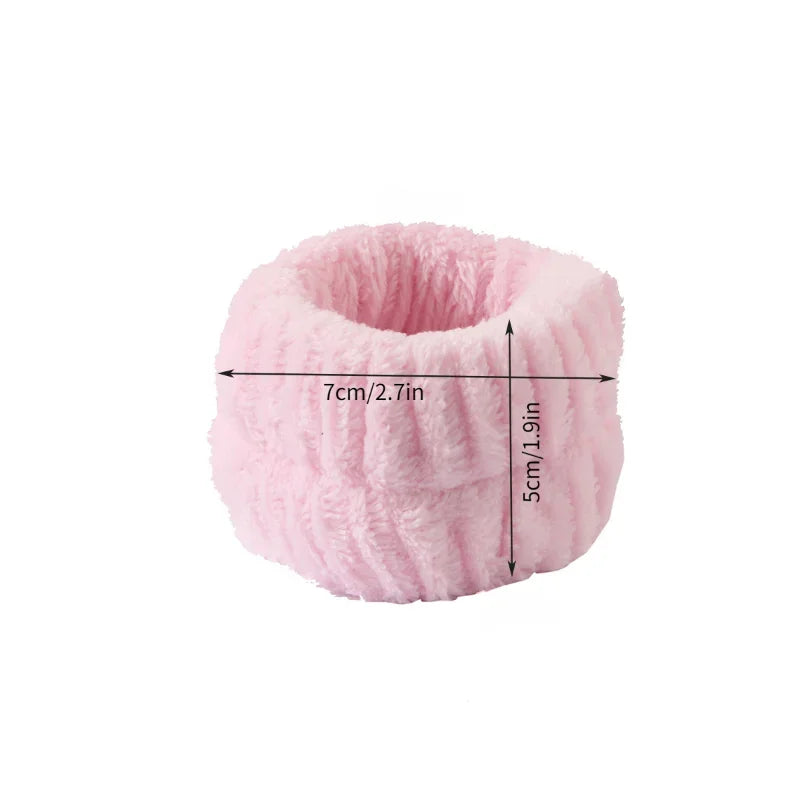 Bandeau éponge spa avec bracelets pour se laver le visage large bandeau rembourré soin de la peau démaquillage douche pour femmes filles