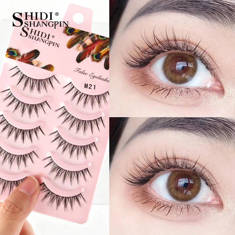 SHIDISHANGPIN 3/10/20 paires de faux cils en vison dramatiques en désordre 3D boucles russes D Cosplay faux cils maquillage