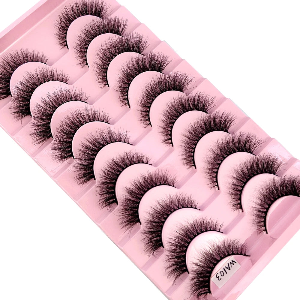 HBZGTLAD New 10 Pairs Natural False Eyelashes Fake Lashes Long Makeup 3d Mink Lashes Extension Eyelash Mink Eyelashes for Beauty