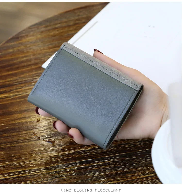 Leather New Women Purse Small Short Leather Wallet Luxury Brand Mini Female Fashion Wallets And Purse Credit Card Holder