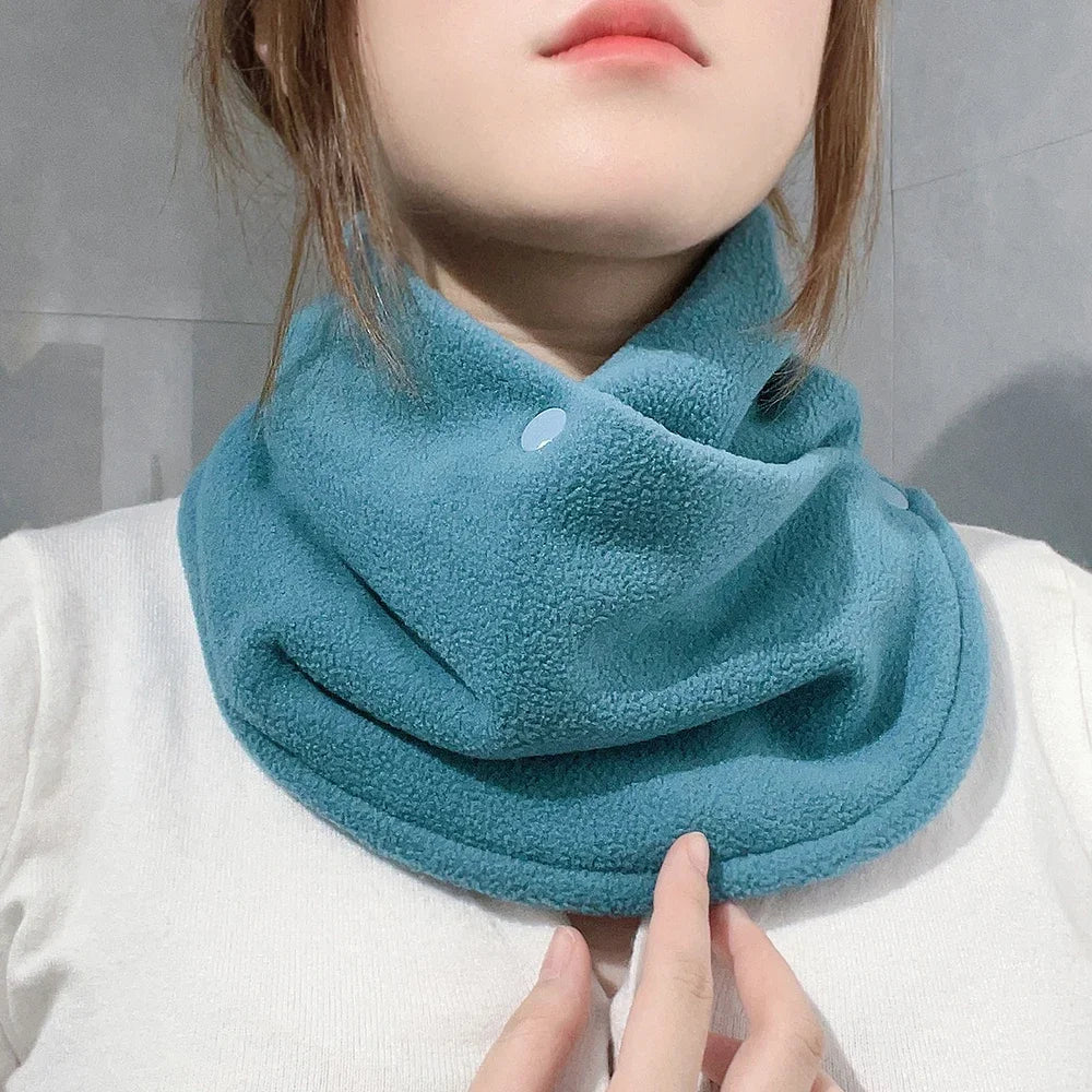 Women Winter Fleece Neck Scarf Thicken Warmth Autumn Neck Sleeve for Men Scarf Scarves Plush Double Layer Neckerchief Scarf Ring