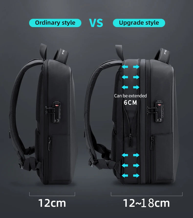 Fenruien Brand Laptop Backpack Anti-theft Waterproof School Backpacks USB Charging Men Business Travel Bag Backpack New Design