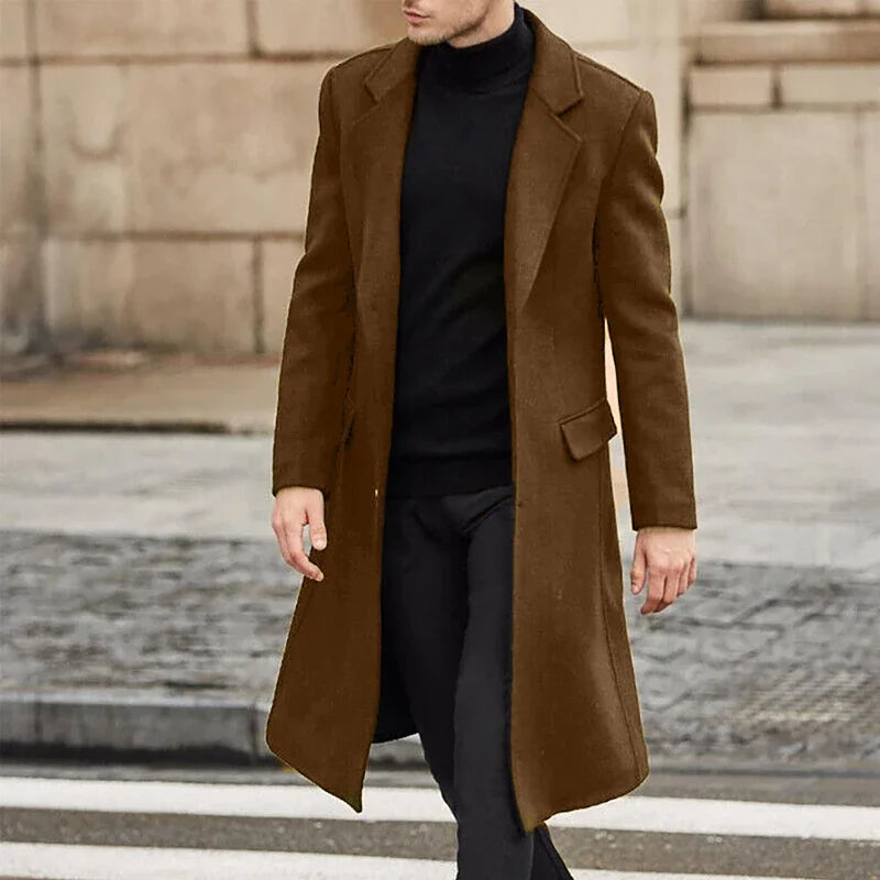 Manteau long d'hiver pour hommes, vestes décontractées à la mode, parkas pour hommes, vêtements d'extérieur de luxe, manteau coupe-vent d'affaires, vêtements de rue pour hommes