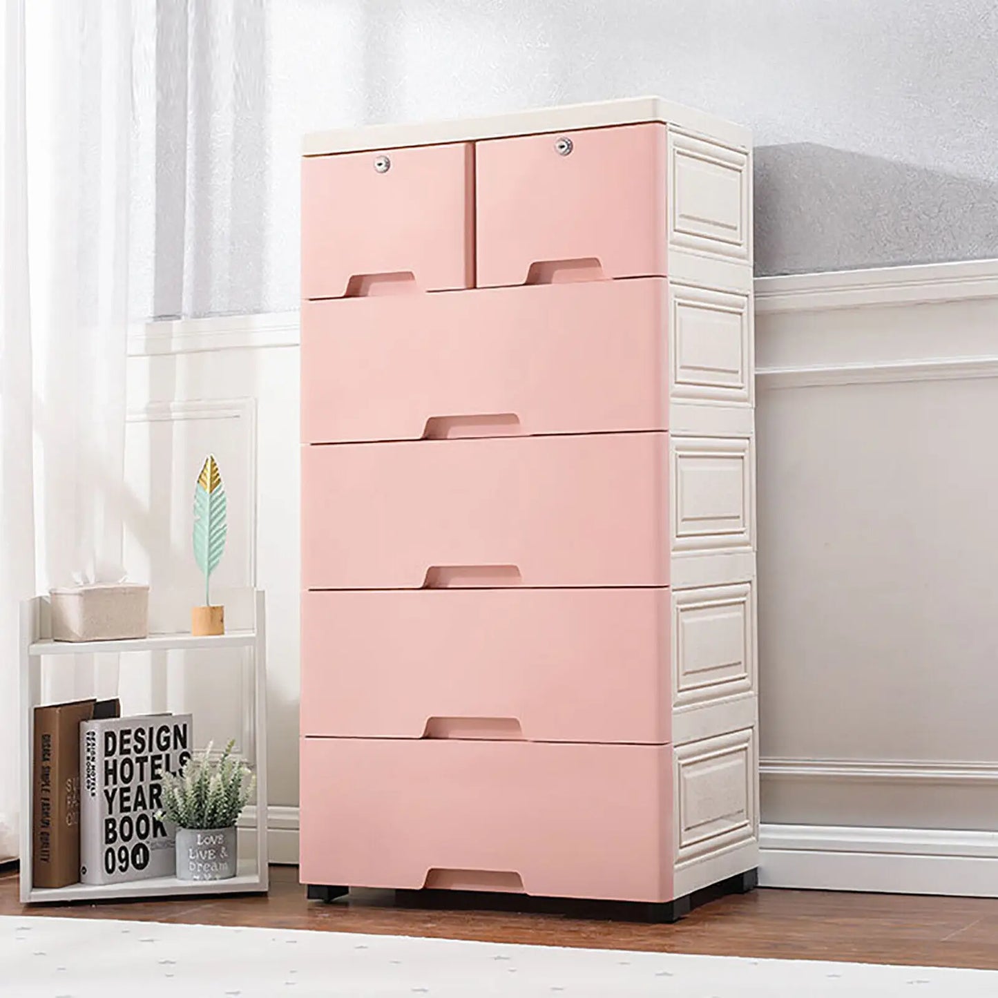 Organizer Plastic Storage Dresser Boxs Living Room Cabinet Bedroom Drawers 6 Drawer Clothes Organizer Tower Cabinets Lockable