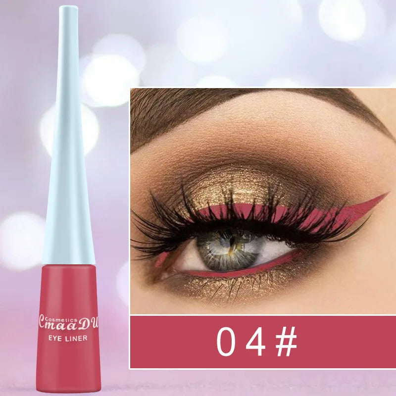 Colorful Sexy Eyeliner Liquid Blue Pencil Waterproof Easy To Wear Make Up Matte Eye Liner Red Green White Gold Brown Eyeliner