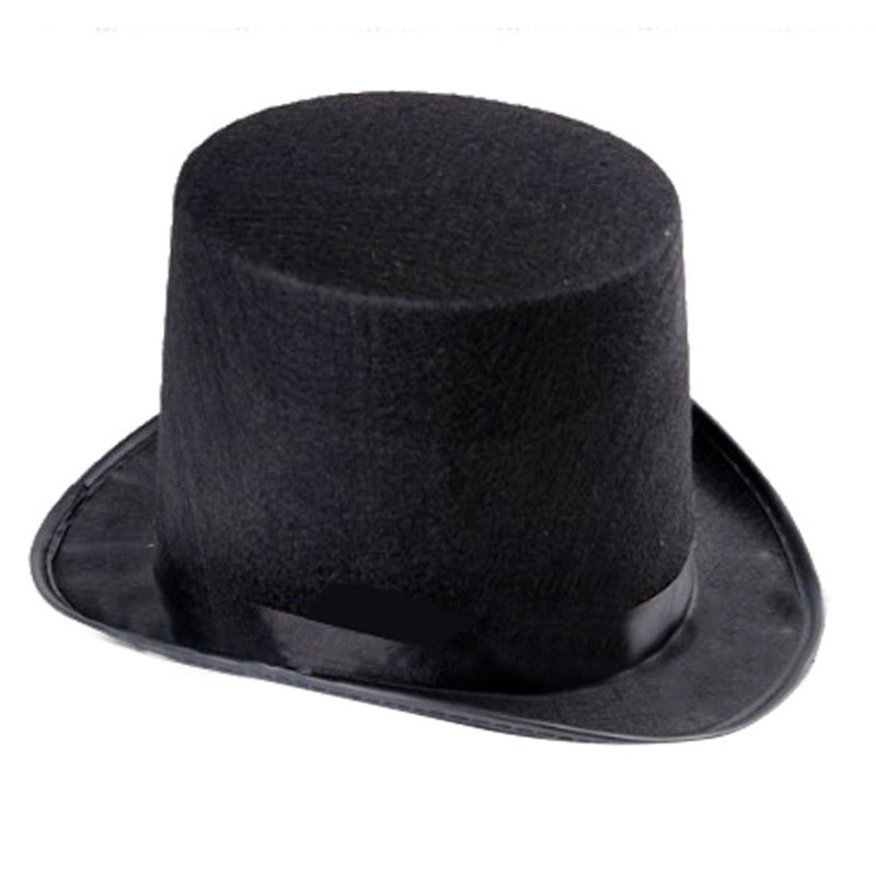 Top Hat for Adult/Children Cylinder Hat Mad Hatter Party Costume Fedora Magician Hat for Carnival Rave Party