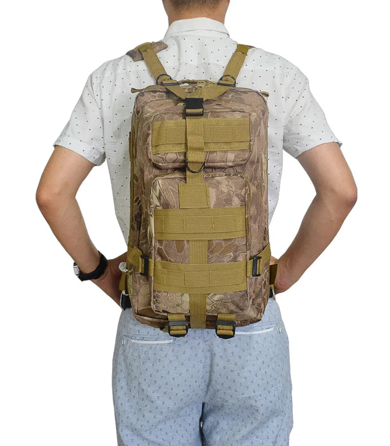 2024 New 3P Backpack Waterproof Cycling Sports Outdoor Backpack Multifunctional Tactical Camouflage Bag