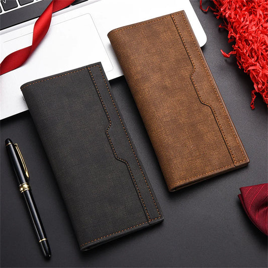 Men's Wallet Long Fashion Multiple Card Slots Men's Wallet Slim Long Thin Mens Luxury Wallet Designer Wallet Men with Coins Bag