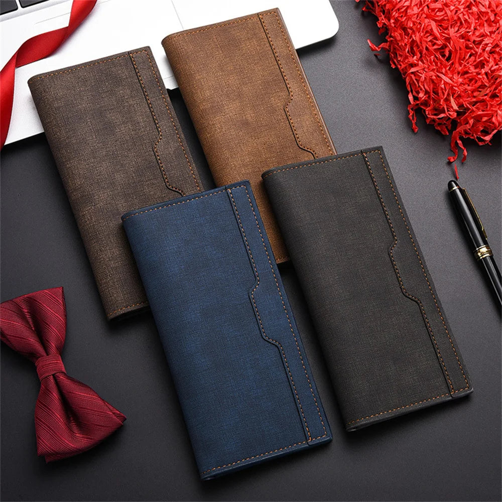 Men's Wallet Long Fashion Multiple Card Slots Men's Wallet Slim Long Thin Mens Luxury Wallet Designer Wallet Men with Coins Bag