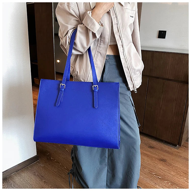 New Women Retro Tote Bags Messenger Handbag High Quality PU Leather Shoulder Bag Big Casual Crossbody Bag