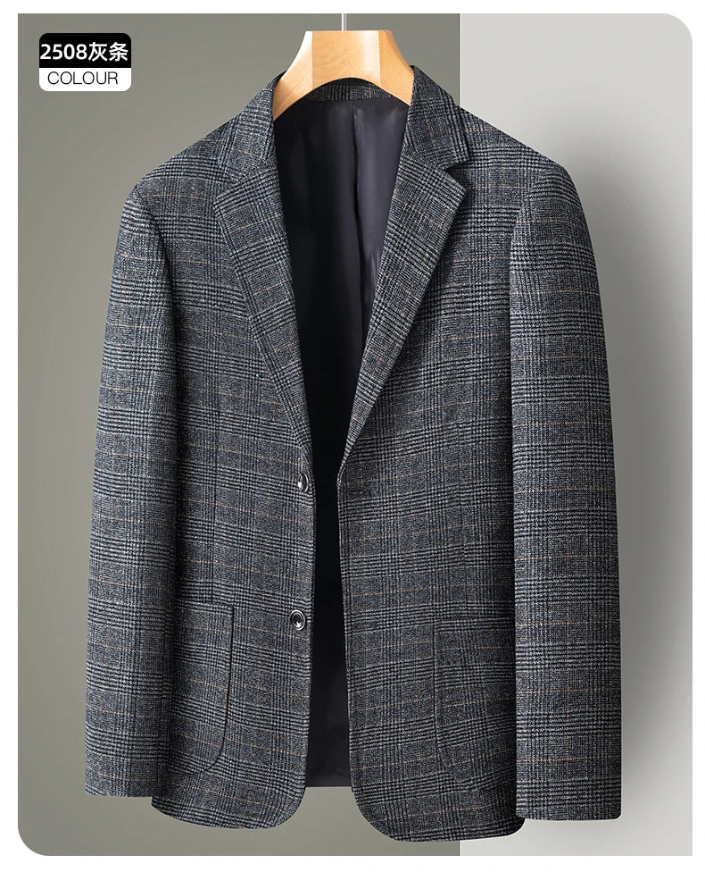 Blazer tendance pour homme, nouvelle mode, tenue professionnelle décontractée, style britannique, ample, quatre saisons