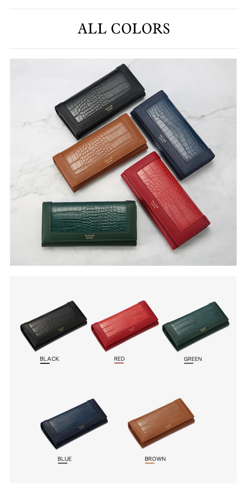 Multifunction Luxury Women's Wallets Long Wallet Female Leather Purse ID Card Holder Women Purses Ladies Clutch Phone Bag Purse