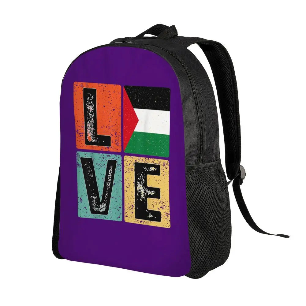 Custom Palestinians Keffiyeh Pattern Backpack for Women Men Waterproof College School Tradition Bag Print Bookbags