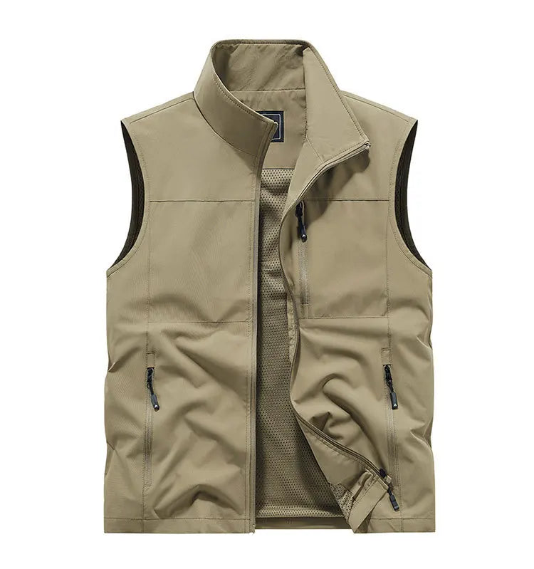 FGKKS 2024 Outdoor Casual Vest For Men Large Pocket Fashion Coat High Quality Design Hot Street Wear Vest For Men