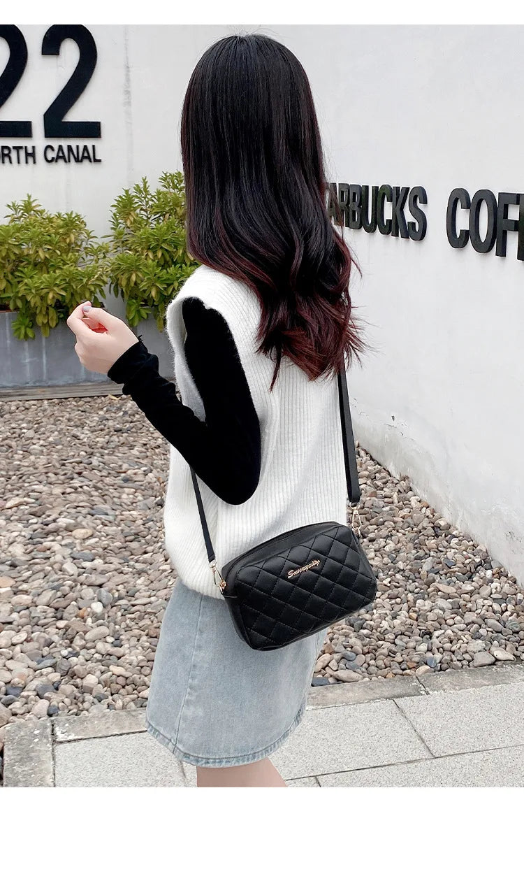 2023 Tassel Small Messenger Bag For Women Trend Lingge Embroidery Camera Female Shoulder Bag Fashion Chain Ladies Crossbody Bags