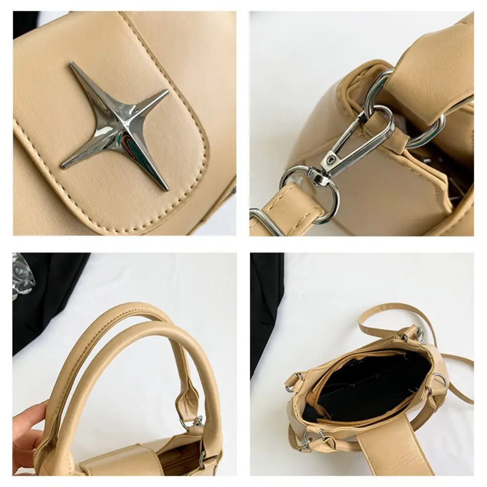 Cross Star Pattern Hand Bag Diagonal Span Shoulder Bag Casual Crossbody Bag for Women