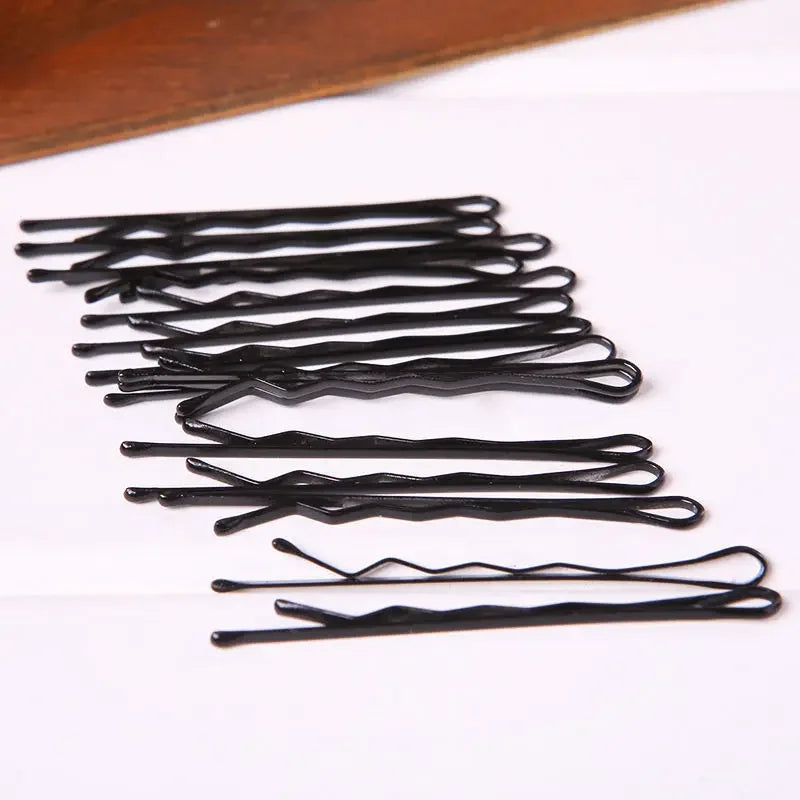 60/240Pcs Black Hair Clips U-Shaped Bobby Pin Invisible Wavy Hairpin Hairstyle Styling Metal Hair Grip Barrette Hair Accessories