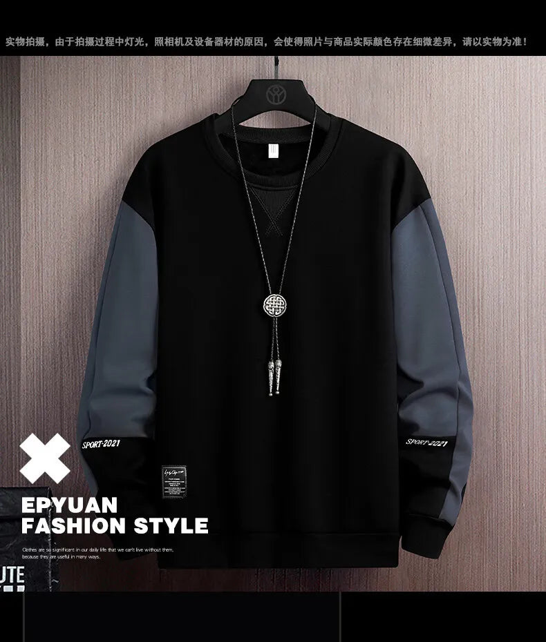 Sports Sweatshirt Men 2023 Spring and Autumn Round Collar Couple Loose Casual Hoodies Fashion Trend Sweatshirt Large Size M-5XL