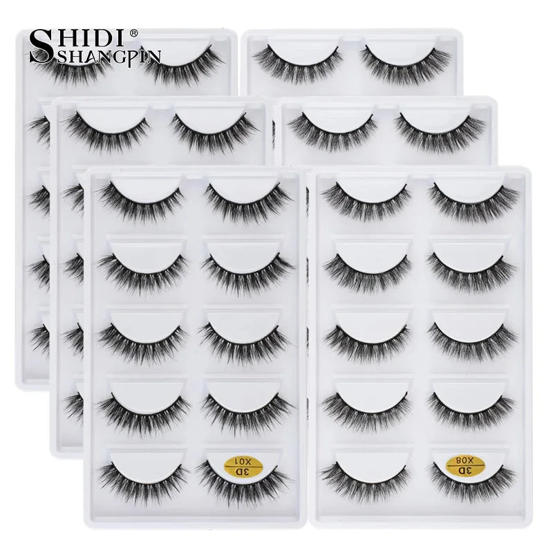 Half Lashes Mink Eyelashes Natural Soft Cat Eye False Eyelashes Long Wispy 3D Mink Lashes Makeup Eyelash Extension Fake Lashes